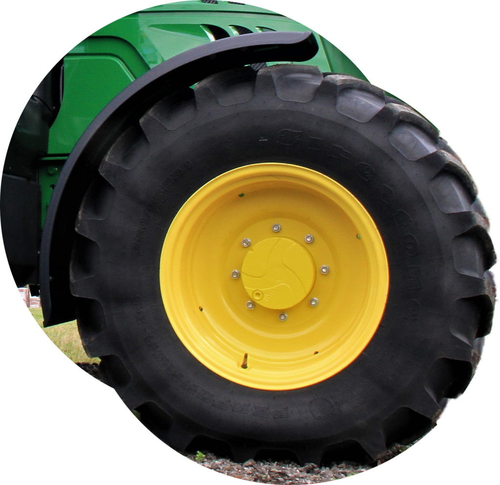 Closeup View Of Tractor Wheel